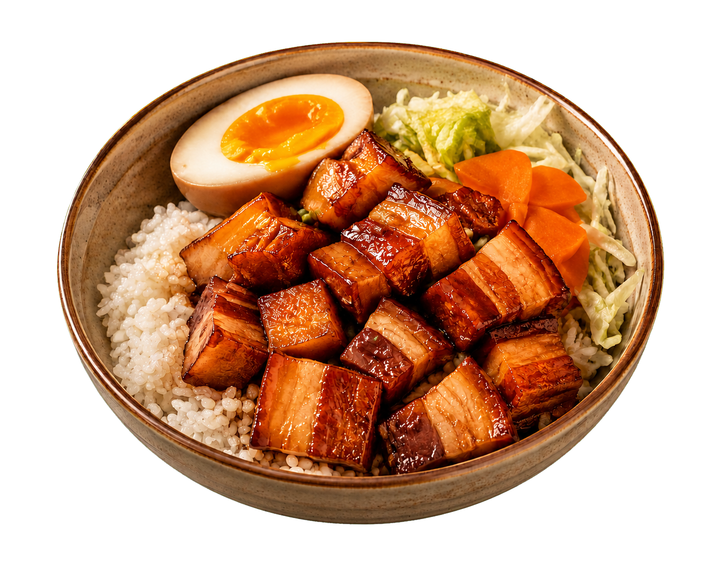 Porc mijoté avec œuf
