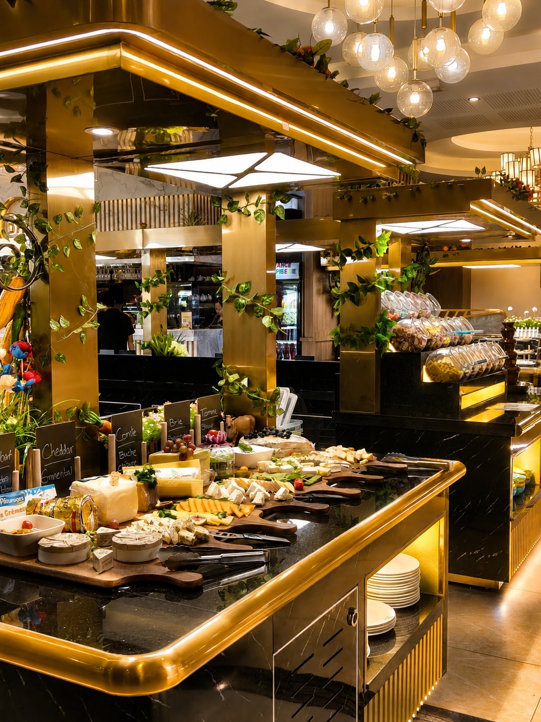 Sélection de fromages au buffet Bonheur d'Asie