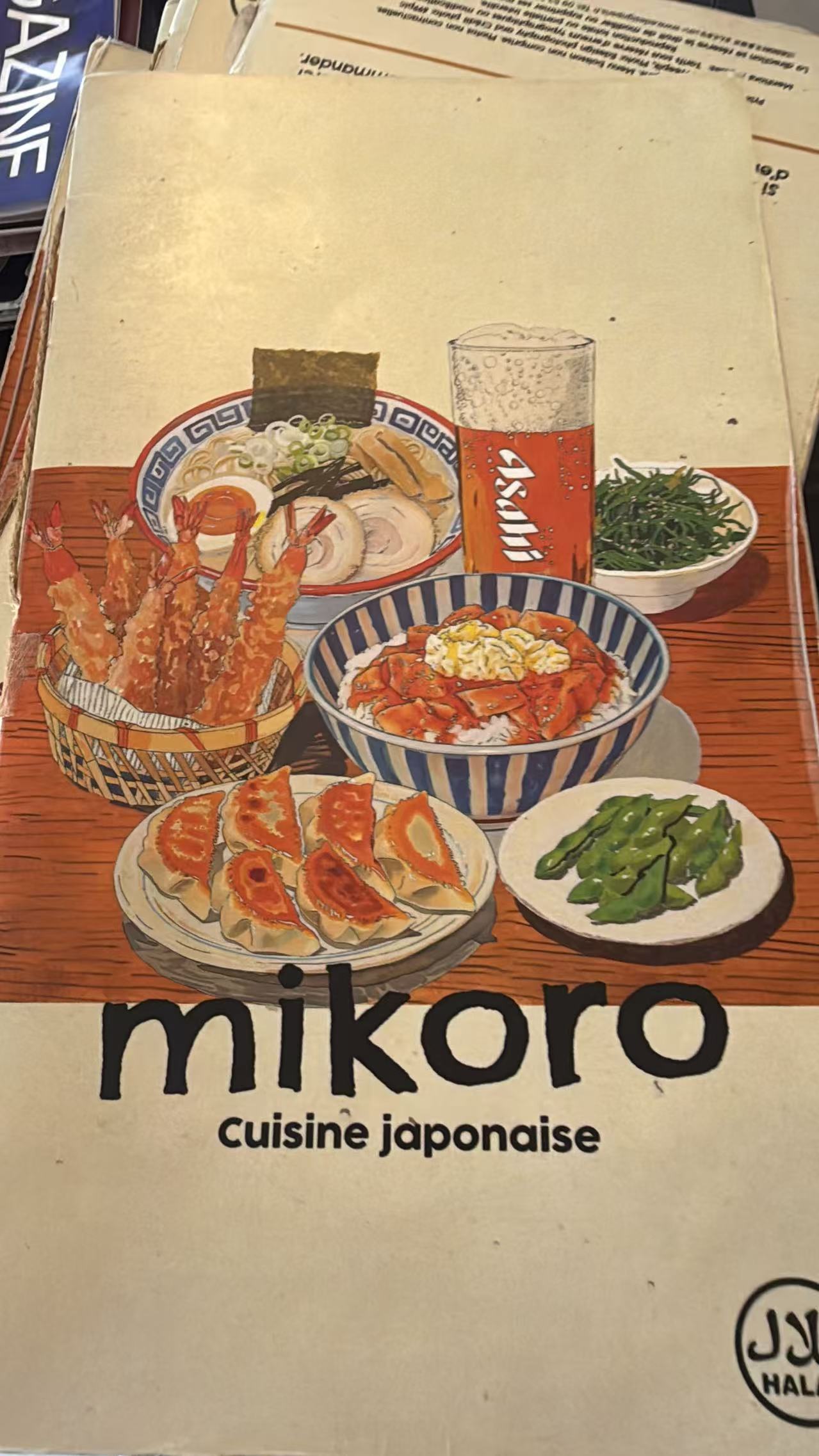 Couverture illustree du menu Mikoro