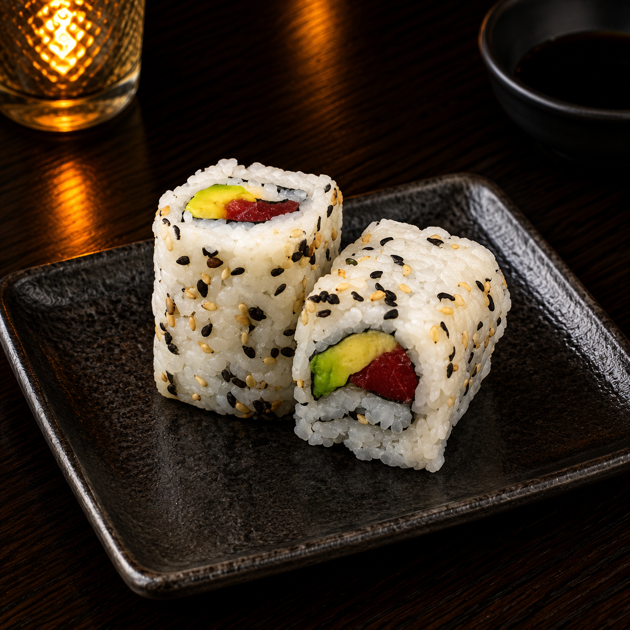California saumon avocat au sésame