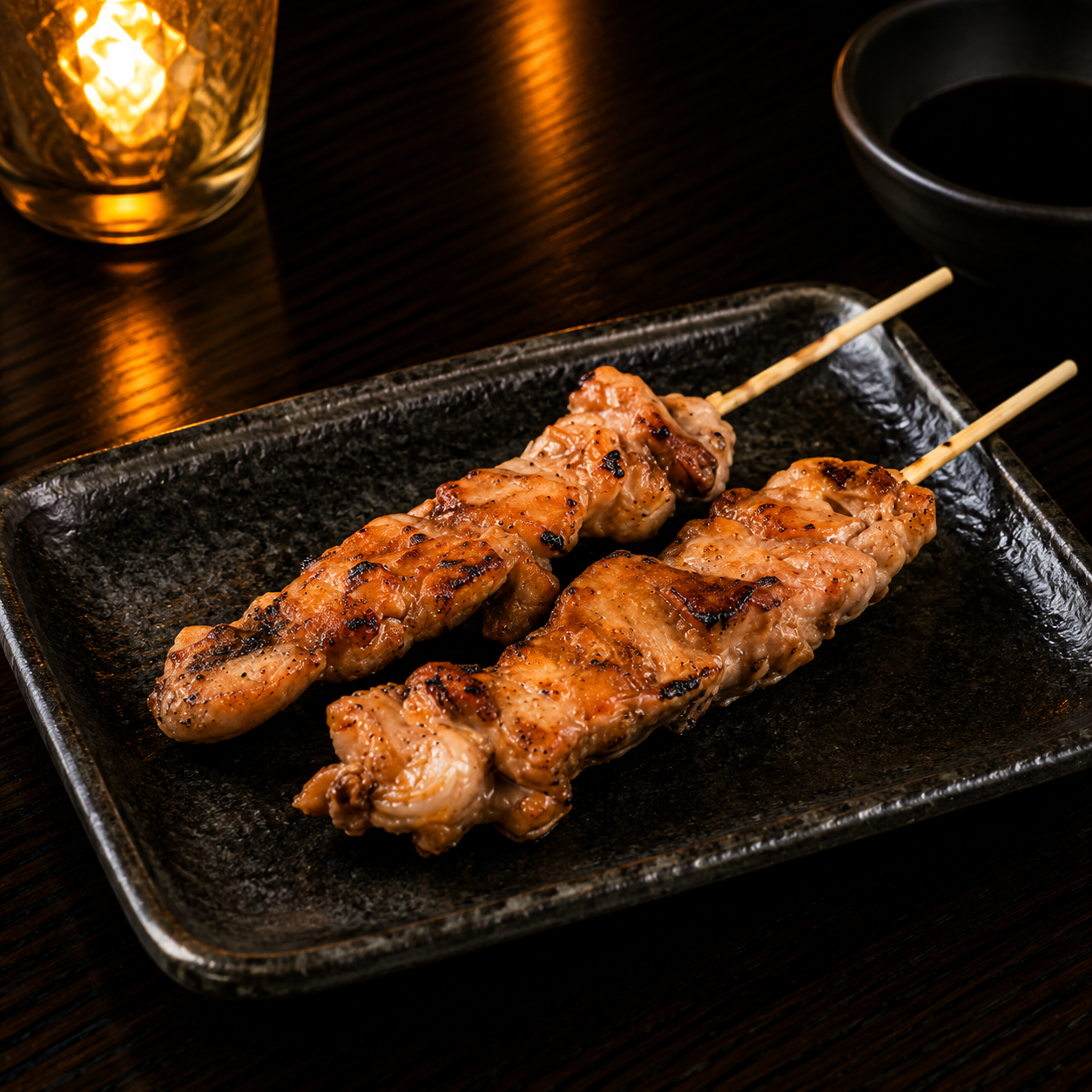 Yakitori de poulet grillé