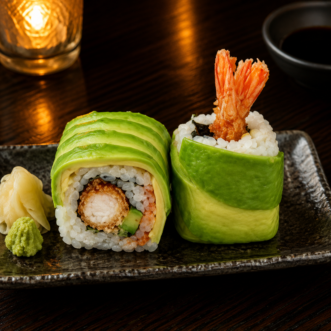 Tempura Dragon Roll à l'avocat et crevette croustillante