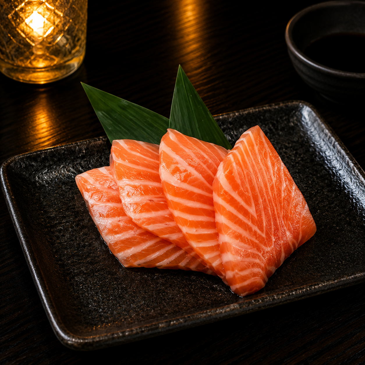 Sashimi de saumon frais