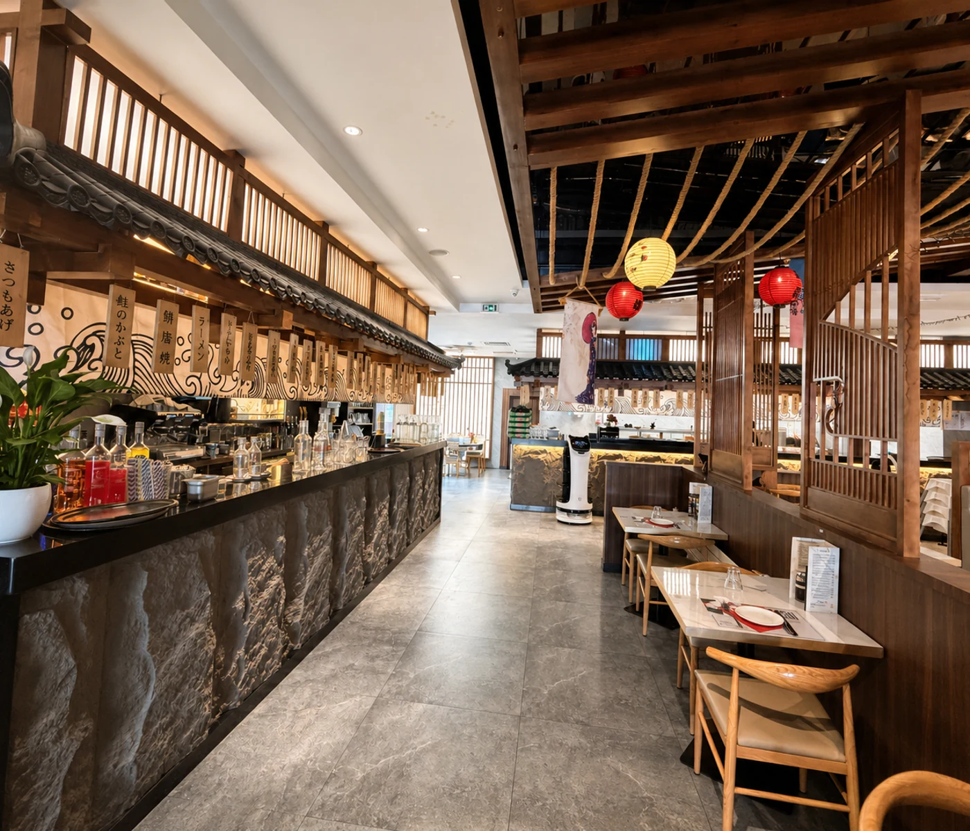 Comptoir et espace de restauration