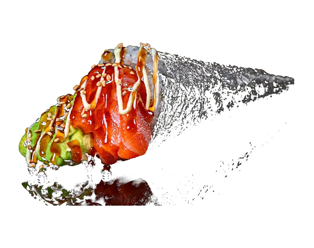 Temaki de salmón