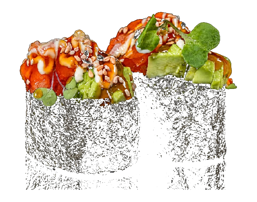 Gunkan salmón aguacate