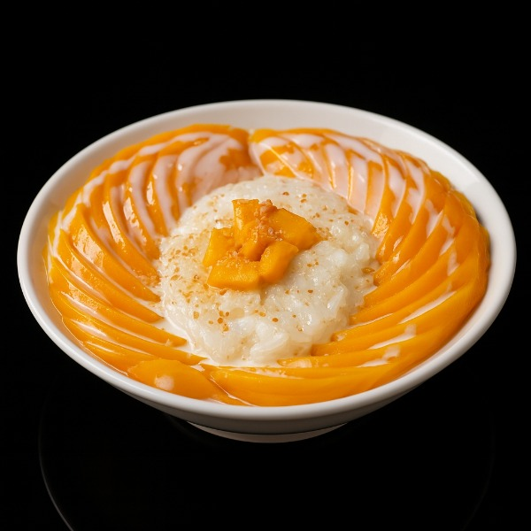 DE3. Riz gluant à la mangue fraîche et lait de coco