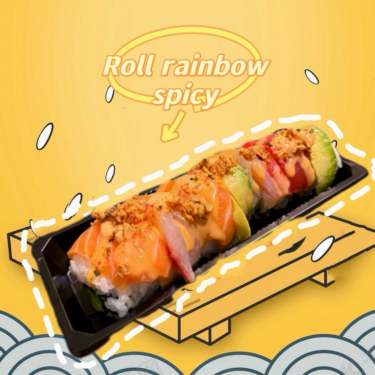 Spécial roll Rainbow spicy