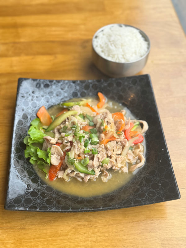 P3: Poulet émincé sauté sur plaque chauffante