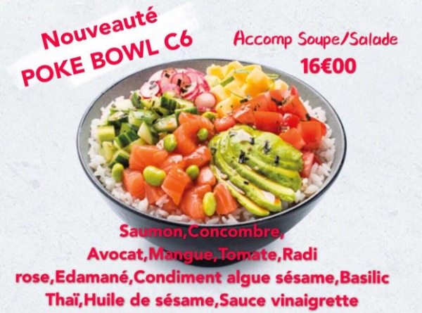 C6 POKE POWL accomp Soupe/Salade
