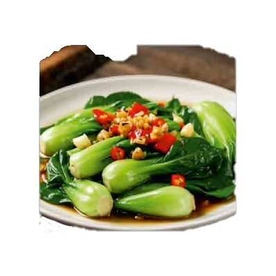 85. Gebratenes Pak Choi mit Knoblauch
