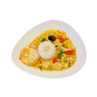 M7. Reisschüssel mit Curry Hübschen
