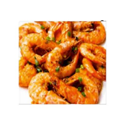 64. Frittierte Riesen garnelen (mit Schale) mit Pfeffer und Salz Gewürzt