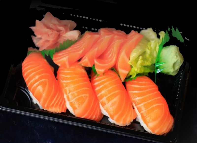 J5A. 4 sushis saumon + 4 sashimi saumon 