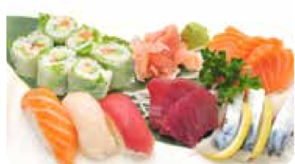 MS9 (1 soupe, 1 salade, 1 riz 3 sushi, 8 maki printemps, 9 sashimi )
