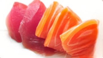 37. 5 sashimi : 2 thon 3 saumon