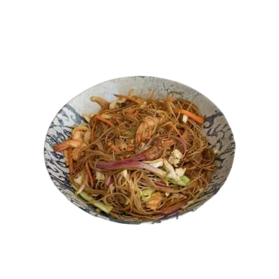 108. Fideos de arroz fritos con gambas