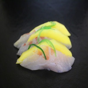 Sa6. Sashimi di branzino e mango