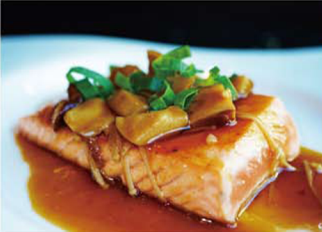 70. Salmone alla griglia con teriyaki