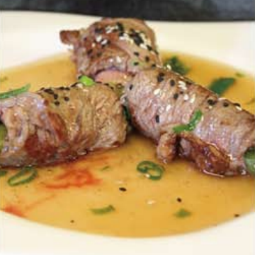 64. Beef roll con asparagi alla griglia