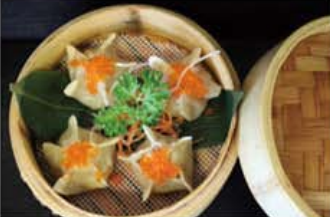 20. Ravioli al vapore con gamberi