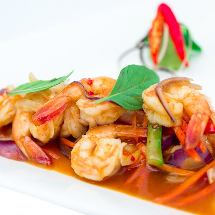 P10. Crevettes à la sauce thaï