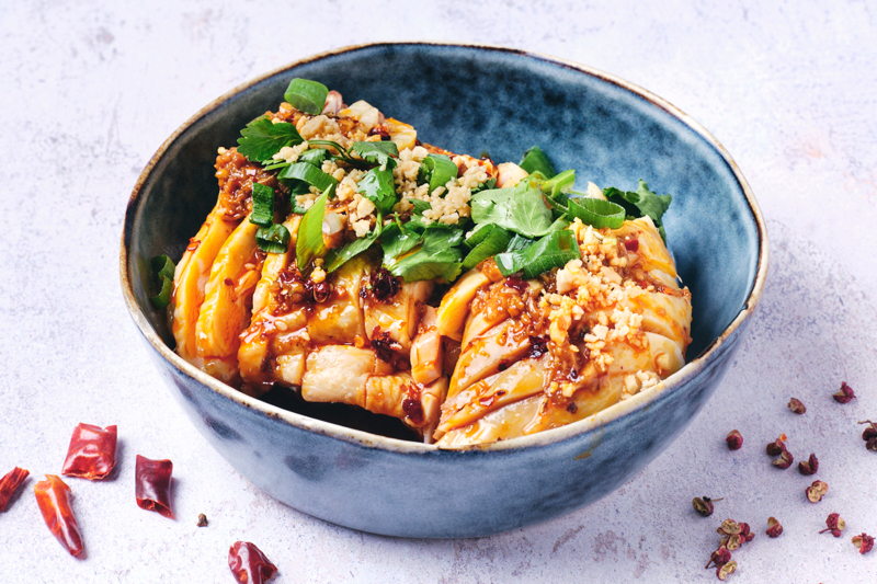 Poulet froid aux épices