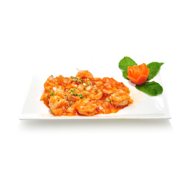 36. Crevettes à la sauce piquante