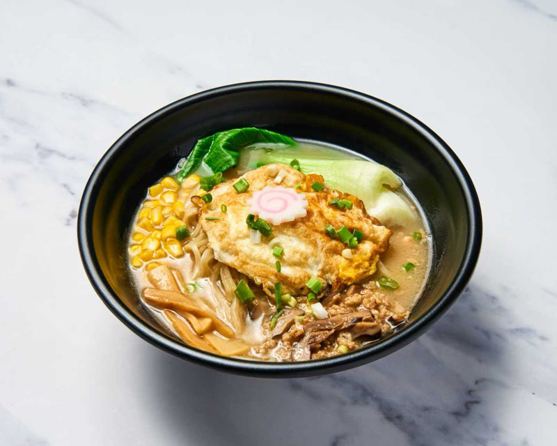 Minced pork and shitake noodle soup