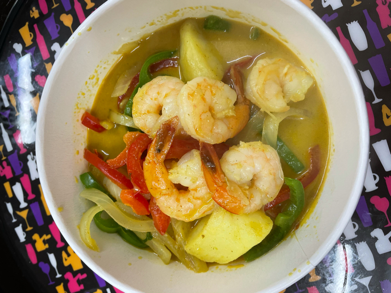 P2. Crevettes curry