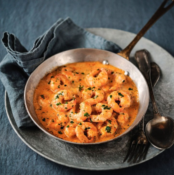 P5. Crevettes sauce piquante