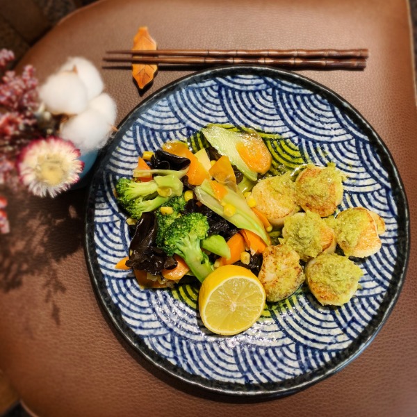 Teppanyaki saint.jaque grillés