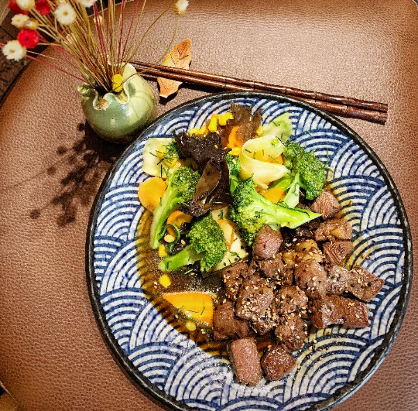Teppanyaki filet de boeuf grille