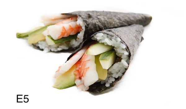 E5 temaki crevette avocat