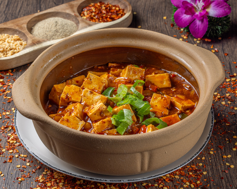 46.mapo tofu épicé à la viande haché bœuf ( sans riz )
