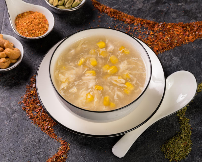 3. Potage au maïs et poulet