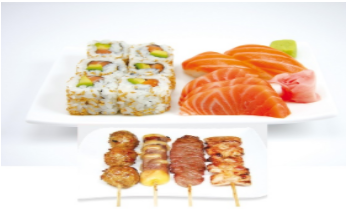 Menu (C2) California Sashimi Brochettes