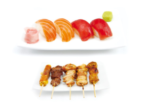 Menu (A) Sushi Brochettes