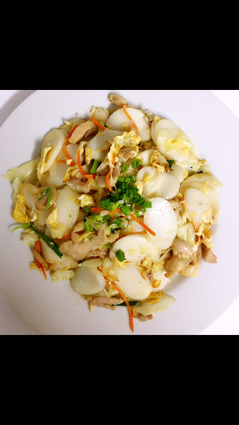 FP. Feuilles de riz sautées au poulet