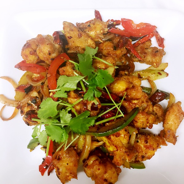 S14 Poulet sautés aux piments (Piment ou sans Piment)