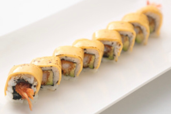 P9. Cheddar tempura crevette avocat