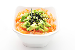 E6. Tartare saumon avocat riz vinaigré