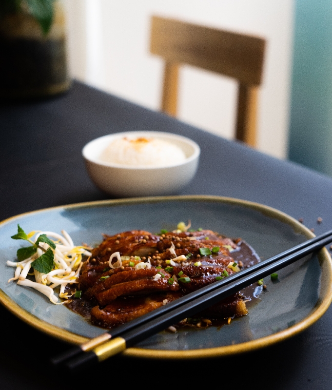 COM vit Canard laqué à la vietnamienne avec riz & légumes