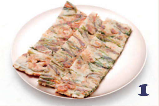 1.Galette aux fruits de mer et ciboulette
