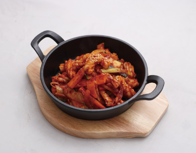 7.Calamars aux légumes à la sauce piquante