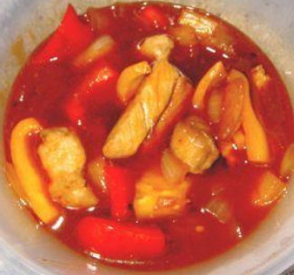 30 Porc à la sauce aigre-douce