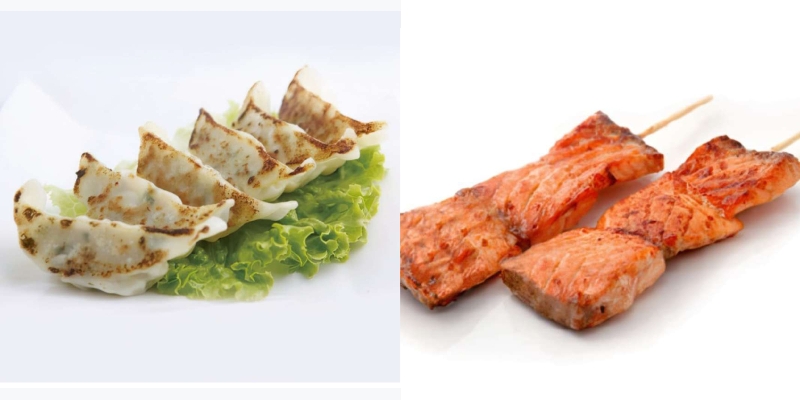 menuR4-6gyoza,2pieces saumon