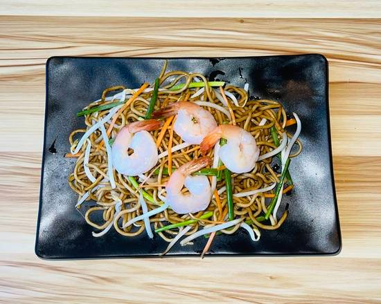 Nouilles sautées aux crevettes