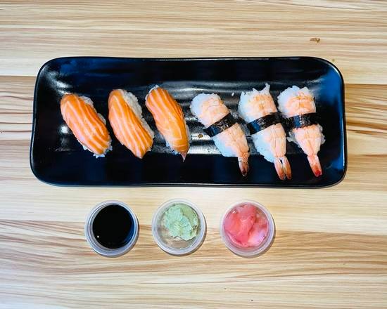 Sushi: 3 saumon 3,crevettes