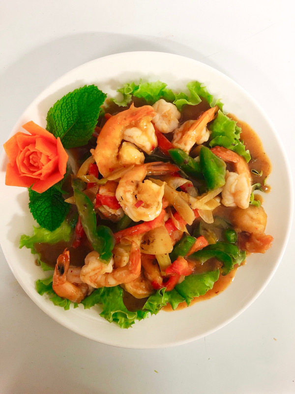 22.Crevettes sautées au curry